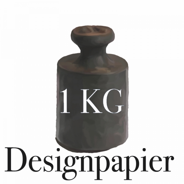 1 Kilogramm gemusterte Papiere